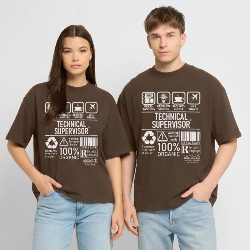 Technical Supervisor multi tasking problem solving Stanley/Stella Oversized Unisex Organic T-shirt Blaster 2.0