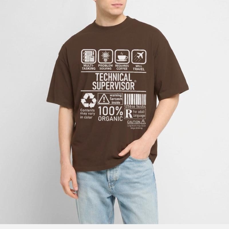 Technical Supervisor multi tasking problem solving Stanley/Stella Oversized Unisex Organic T-shirt Blaster 2.0