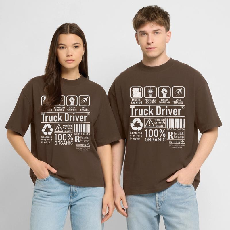 Truck Driver multi tasking problem solving Stanley/Stella Oversized Unisex Organic T-shirt Blaster 2.0