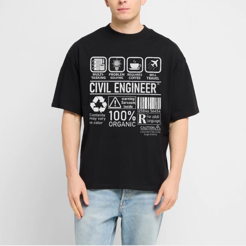 Civil Engineer multi tasking problem solving Stanley/Stella Oversized Unisex Organic T-shirt Blaster 2.0