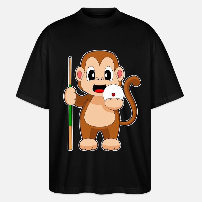 Queue de billard Monkey - T-shirt bio Blaster 2.0 coupe oversize Stanley/Stella Unisexe - noir