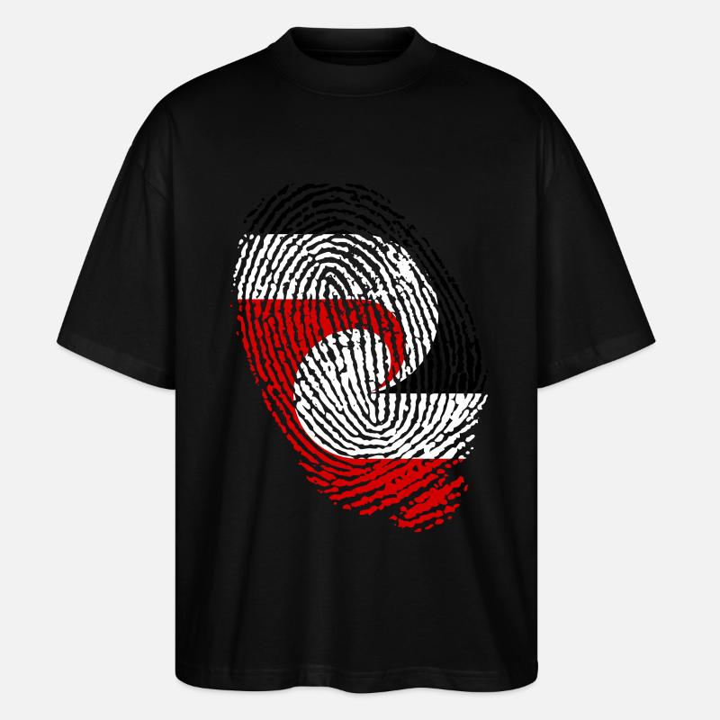 Fingerabdrücke der Maori-Flagge - Stanley/Stella Oversized Unisex Bio T-Shirt Blaster 2.0 - Schwarz