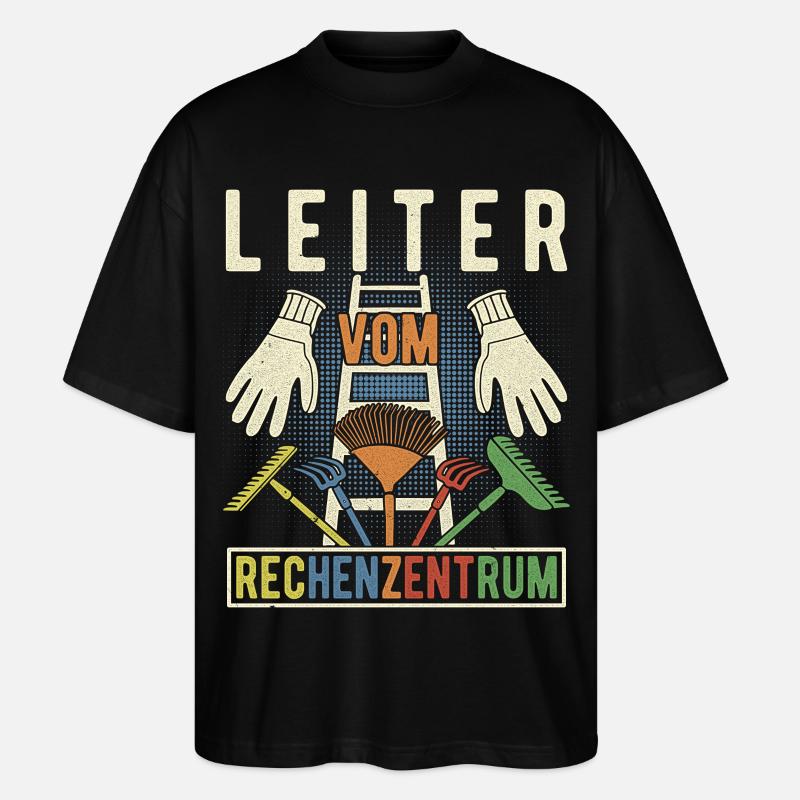 Leiter Vom Rechenzentrum Gärtner Hobbygärtner - Stanley/Stella Oversized Unisex Bio T-Shirt Blaster 2.0 - Schwarz