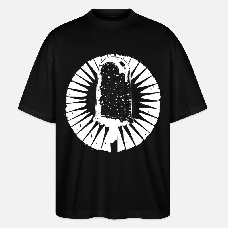Eiscreme Skizze - Stanley/Stella Oversized Unisex Bio T-Shirt Blaster 2.0 - Schwarz