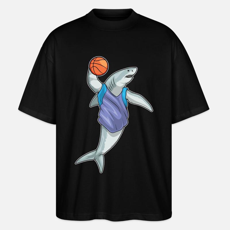 Requin Basketteur Basketteur - T-shirt bio Blaster 2.0 coupe oversize Stanley/Stella Unisexe - noir
