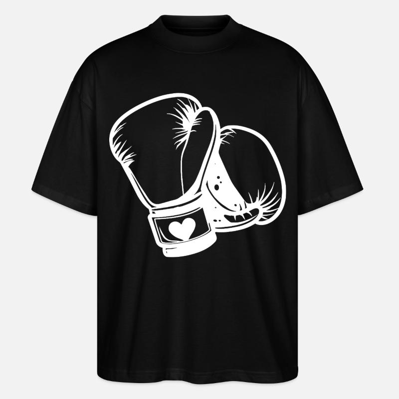 Boxhandschuhe Skizze - Stanley/Stella Oversized Unisex Bio T-Shirt Blaster 2.0 - Schwarz