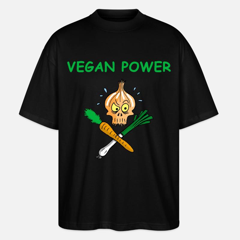 Die Kraft der Veganer - Stanley/Stella Oversized Unisex Bio T-Shirt Blaster 2.0 - Schwarz