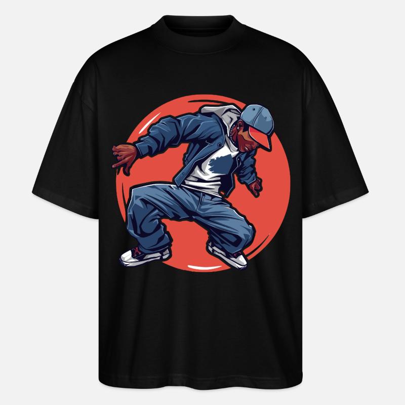 Breakdancing - Stanley/Stella Oversized Unisex Bio T-Shirt Blaster 2.0 - Schwarz
