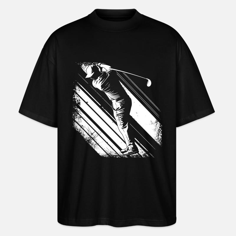 Golfer Grafik - Stanley/Stella Oversized Unisex Bio T-Shirt Blaster 2.0 - Schwarz