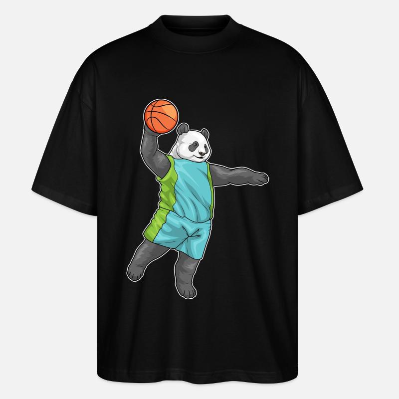 Panda Basketteur Basketteur - T-shirt bio Blaster 2.0 coupe oversize Stanley/Stella Unisexe - noir