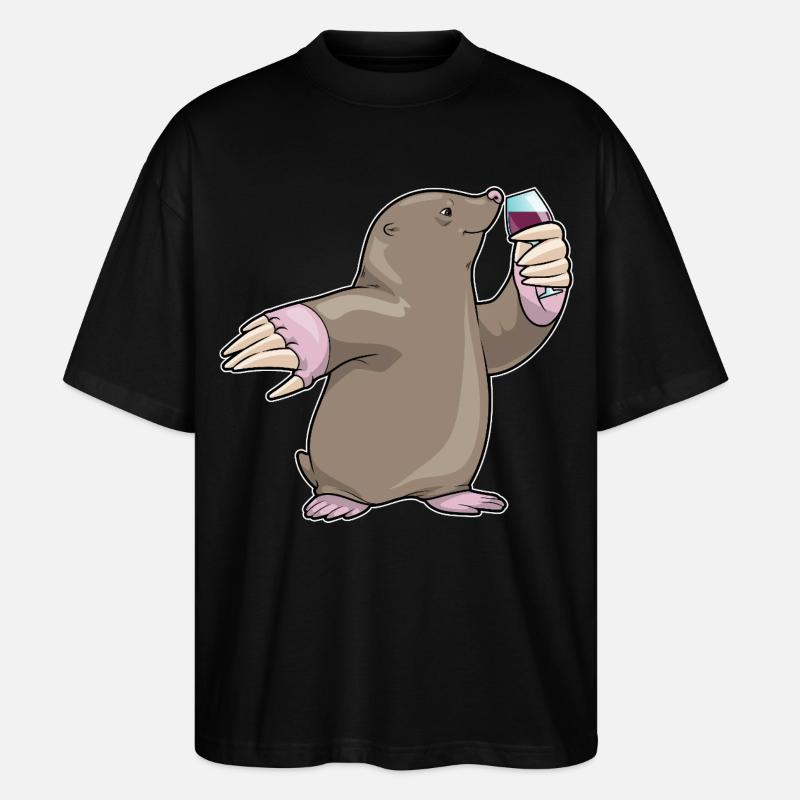 Vin rouge Mole - T-shirt bio Blaster 2.0 coupe oversize Stanley/Stella Unisexe - noir