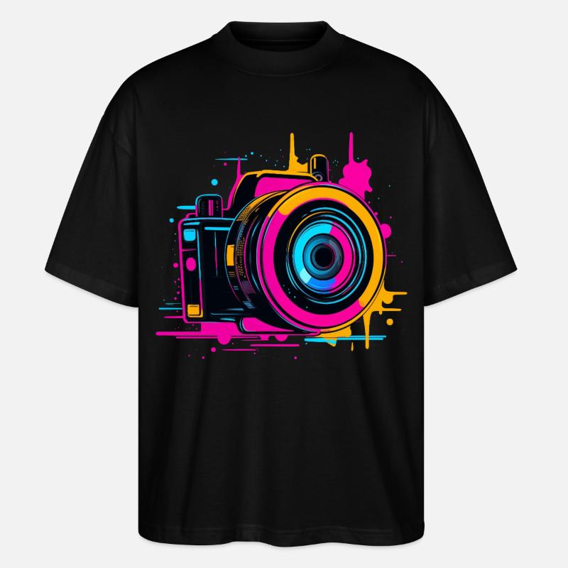 Kamera Steamwave - Stanley/Stella Oversized Unisex Bio T-Shirt Blaster 2.0 - Schwarz