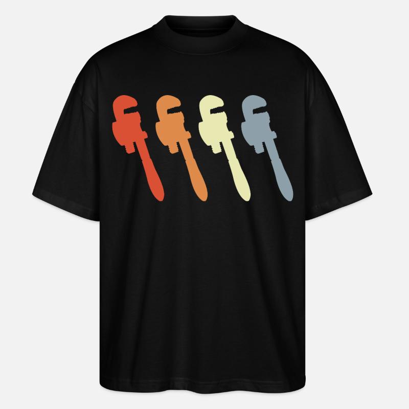 Retro Rohrzange - Stanley/Stella Oversized Unisex Bio T-Shirt Blaster 2.0 - Schwarz