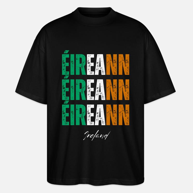 Drapeau de l’Irlande, Irish Pride - T-shirt bio Blaster 2.0 coupe oversize Stanley/Stella Unisexe - noir
