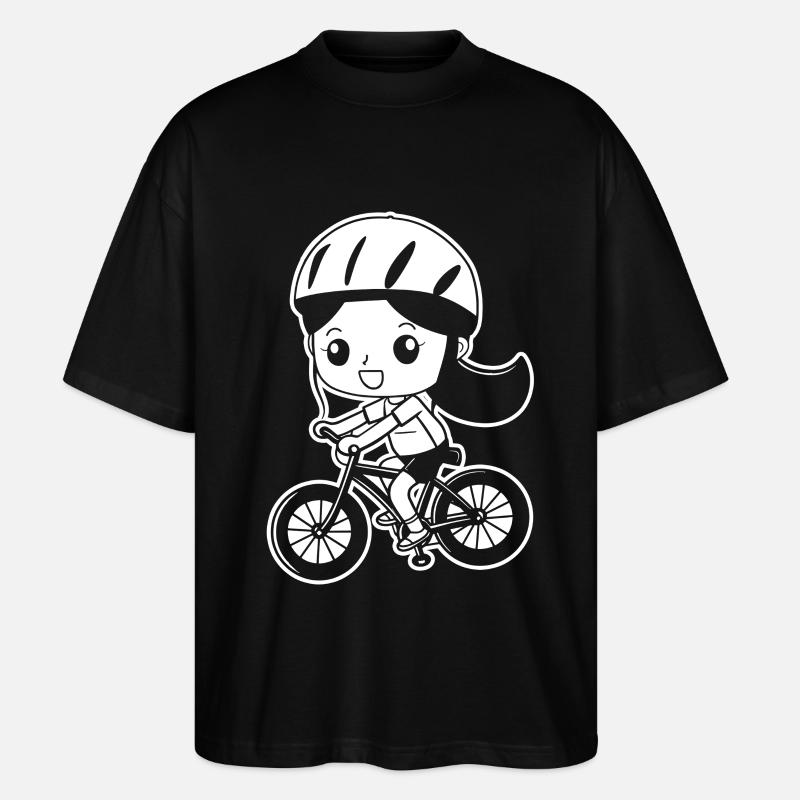 Cyclist Comic Style - Stanley/Stella Oversized Unisex Organic T-shirt Blaster 2.0 - black