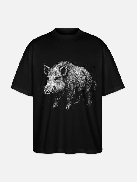 Sanglier - T-shirt bio Blaster 2.0 coupe oversize Stanley/Stella Unisexe - noir