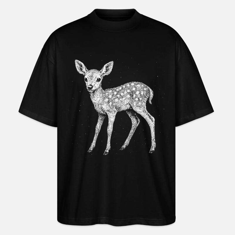 Fawn - Stanley/Stella Oversized Unisex Organic T-shirt Blaster 2.0 - black
