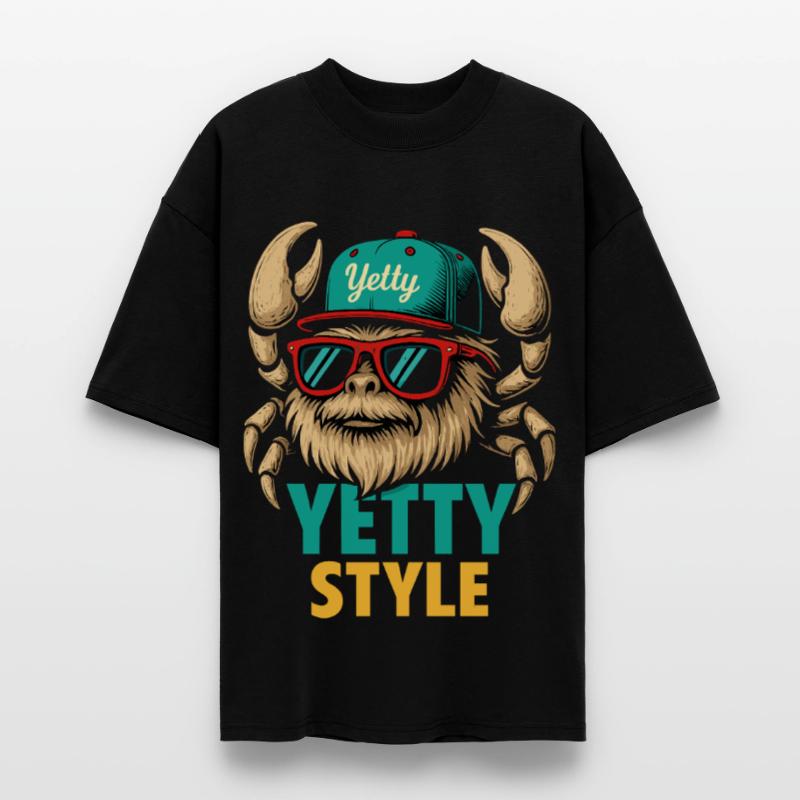 Yetty Style Yeti Graphic Stanley/Stella Oversized Unisex Organic T-shirt Blaster 2.0