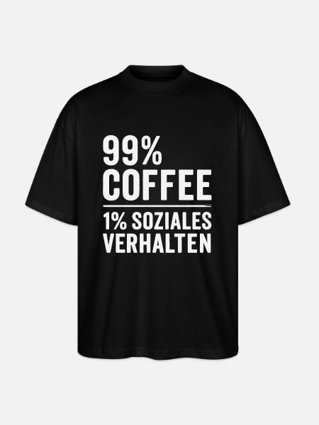 99% Coffee - Stanley/Stella Oversized Unisex Organic T-shirt Blaster 2.0 - black