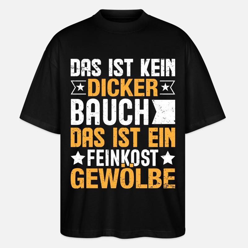 Das ist kein dicker Baucher - Stanley/Stella Oversized Unisex Bio T-Shirt Blaster 2.0 - Schwarz