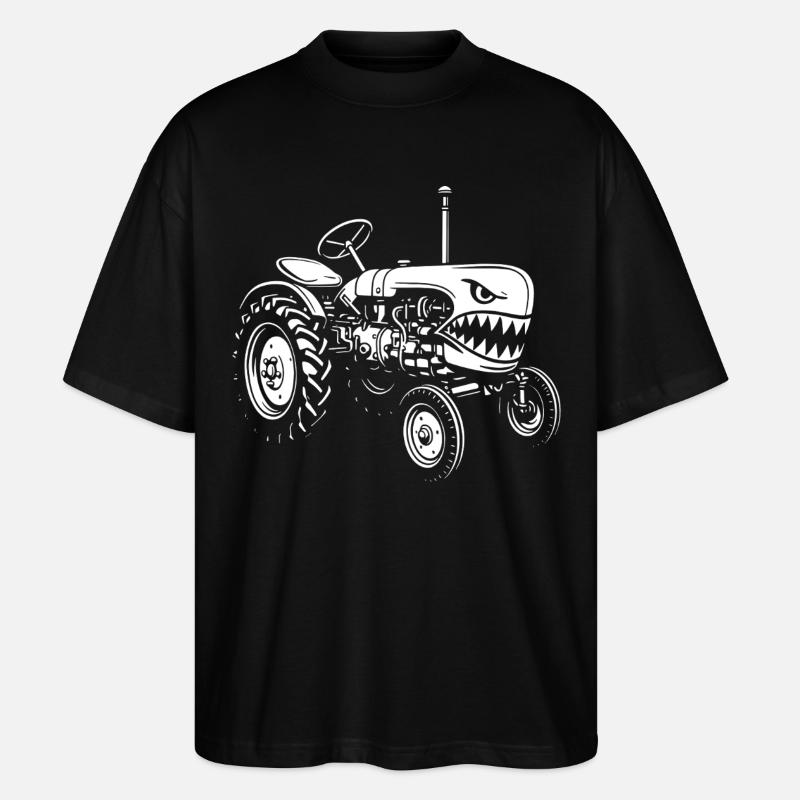 Attaque d’un tracteur de requin - T-shirt bio Blaster 2.0 coupe oversize Stanley/Stella Unisexe - noir