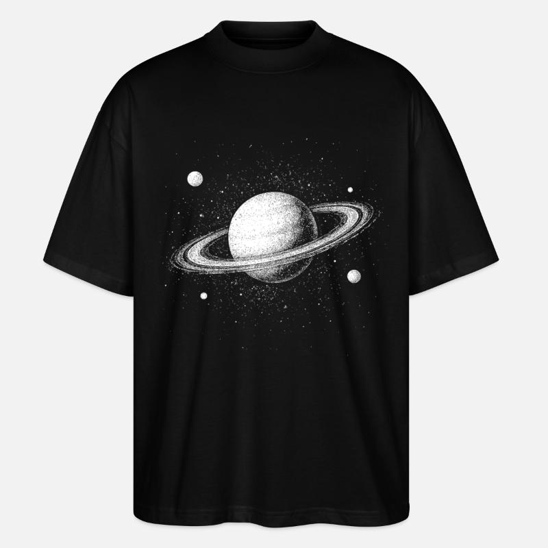 Kosmischer Saturnzauber - Stanley/Stella Oversized Unisex Bio T-Shirt Blaster 2.0 - Schwarz