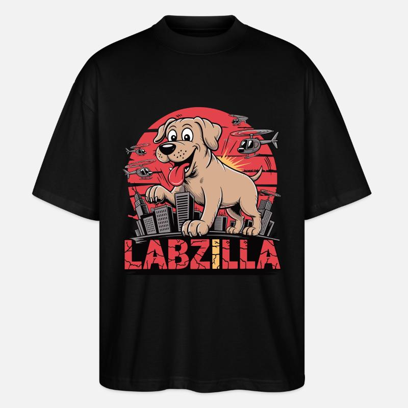 Labzilla – Der gute Junge im Großstadteinsatz - Stanley/Stella Oversized Unisex Bio T-Shirt Blaster 2.0 - Schwarz