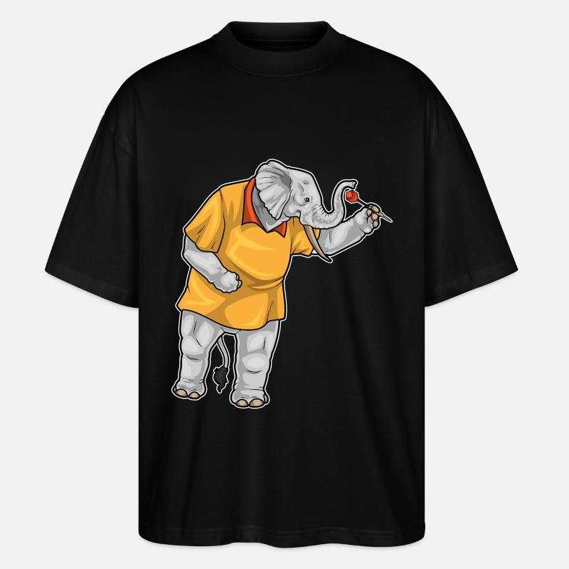 Fléchette éléphant Fléchette - T-shirt bio Blaster 2.0 coupe oversize Stanley/Stella Unisexe - noir