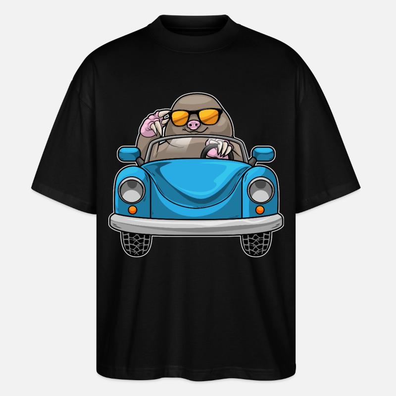 Mole Car - Stanley/Stella Oversized Unisex Organic T-shirt Blaster 2.0 - black
