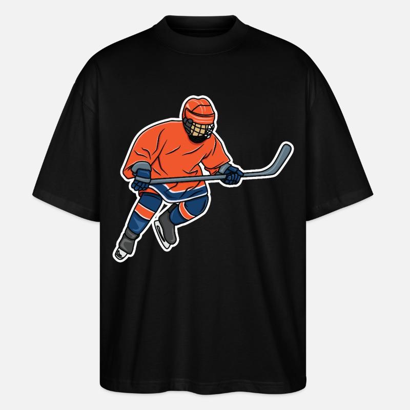 Eishockey - Stanley/Stella Oversized Unisex Bio T-Shirt Blaster 2.0 - Schwarz
