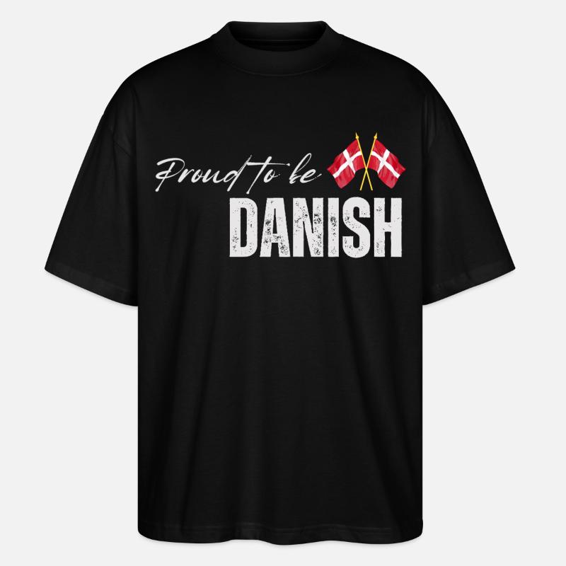 Stolzer Däne, ich liebe Dänemark - Stanley/Stella Oversized Unisex Bio T-Shirt Blaster 2.0 - Schwarz