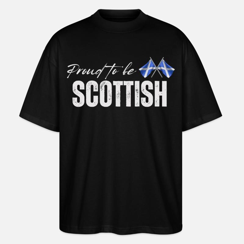 Fier Ecossais, j’adore l’Ecosse - T-shirt bio Blaster 2.0 coupe oversize Stanley/Stella Unisexe - noir