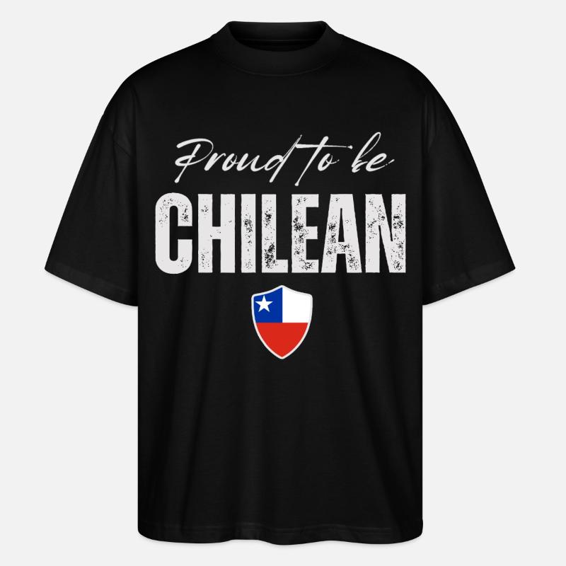 Stolzer Chilene, ich liebe Chile - Stanley/Stella Oversized Unisex Bio T-Shirt Blaster 2.0 - Schwarz