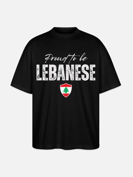 Libanais fier, j’aime le Liban - T-shirt bio Blaster 2.0 coupe oversize Stanley/Stella Unisexe - noir
