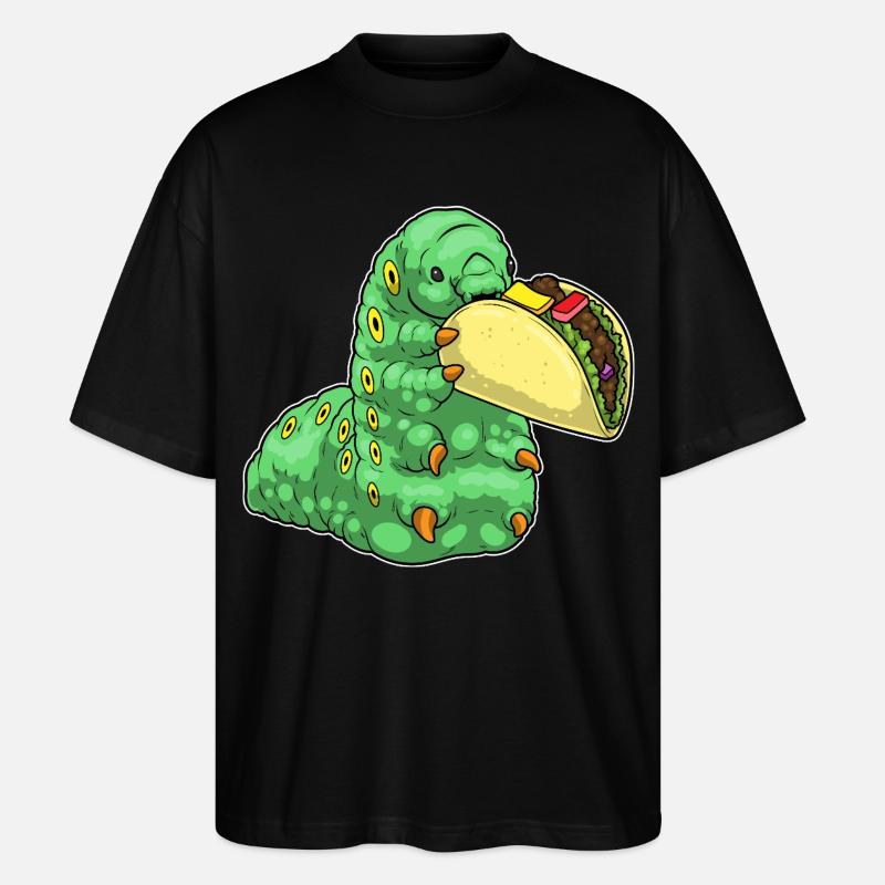 Raupe Taco - Stanley/Stella Oversized Unisex Bio T-Shirt Blaster 2.0 - Schwarz
