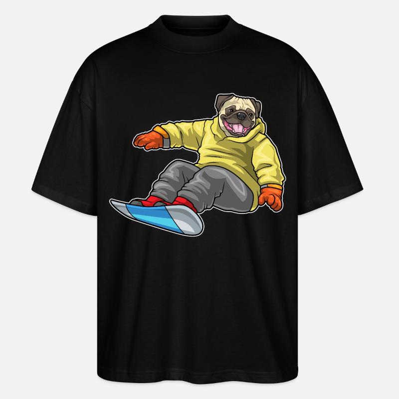 Carlin Snowboarder Snowboard - T-shirt bio Blaster 2.0 coupe oversize Stanley/Stella Unisexe - noir