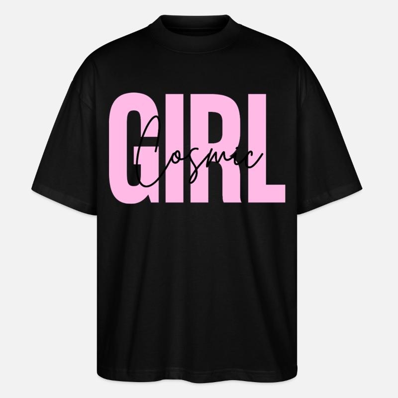 Kosmisches Mädchen - Stanley/Stella Oversized Unisex Bio T-Shirt Blaster 2.0 - Schwarz