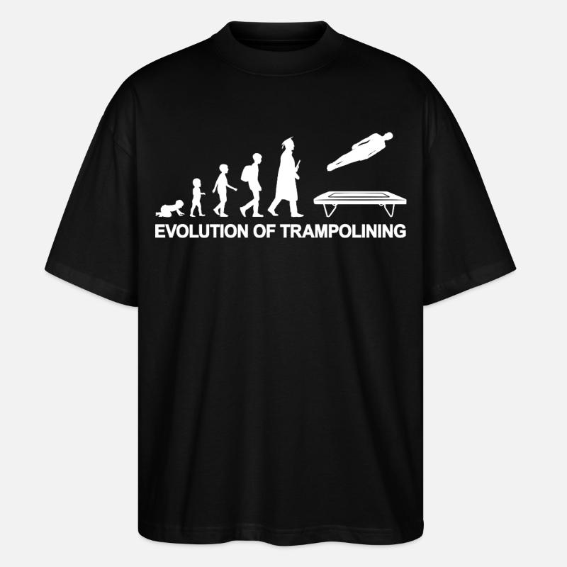 Evolution Trampolinist - Stanley/Stella Oversized Unisex Bio T-Shirt Blaster 2.0 - Schwarz