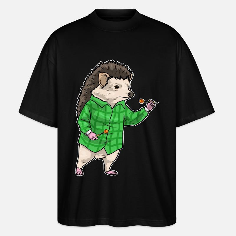 Igel Dart Dartpfeil - Stanley/Stella Oversized Unisex Bio T-Shirt Blaster 2.0 - Schwarz