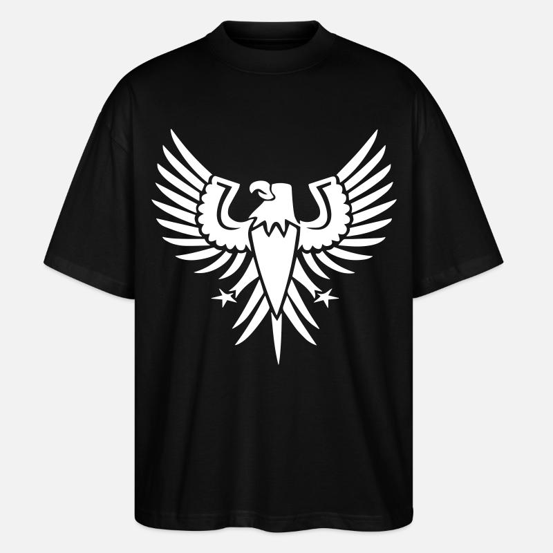 Flug der Freiheit - Stanley/Stella Oversized Unisex Bio T-Shirt Blaster 2.0 - Schwarz