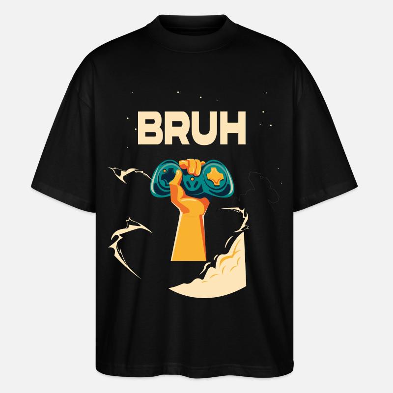 Powerful Cosmic Brain Hand - Stanley/Stella Oversized Unisex Organic T-shirt Blaster 2.0 - black