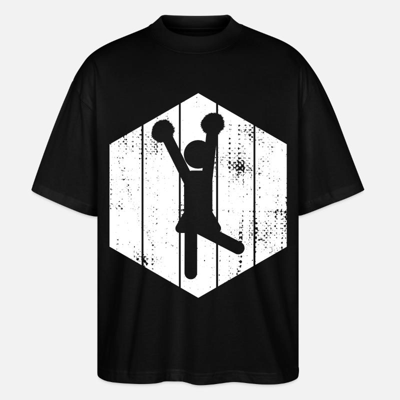 Lustige Cheerleader Strichmännchen - Stanley/Stella Oversized Unisex Bio T-Shirt Blaster 2.0 - Schwarz