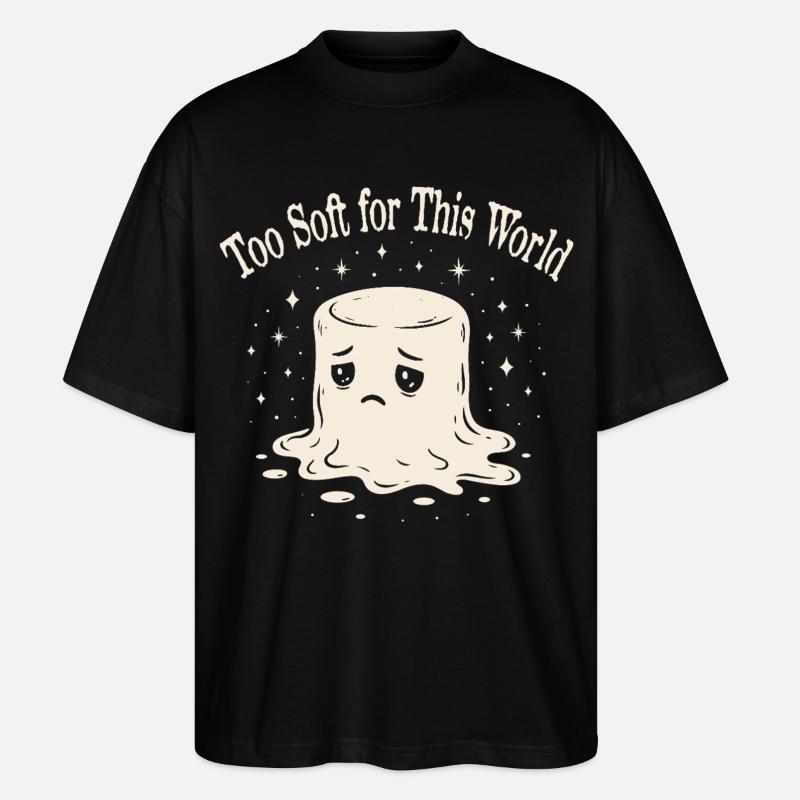 Melancholischer Marshmallow - Sensibel & Soft - Stanley/Stella Oversized Unisex Bio T-Shirt Blaster 2.0 - Schwarz