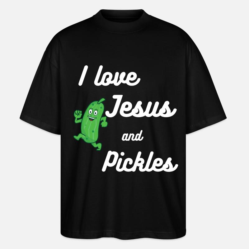 Gurken und Jesus Religiös - Stanley/Stella Oversized Unisex Bio T-Shirt Blaster 2.0 - Schwarz