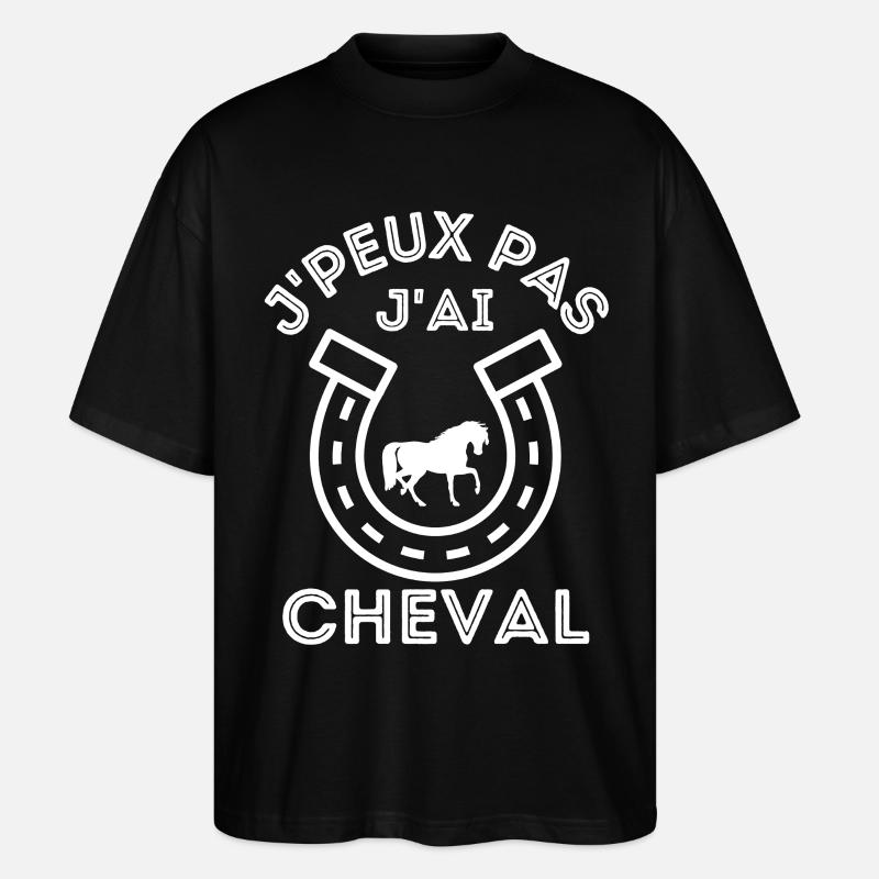 Reiten - Stanley/Stella Oversized Unisex Bio T-Shirt Blaster 2.0 - Schwarz