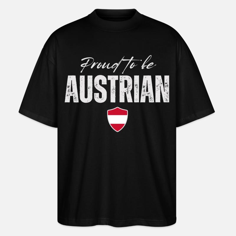 Proud Austrian, Made in Austria - Stanley/Stella Oversized Unisex Organic T-shirt Blaster 2.0 - black