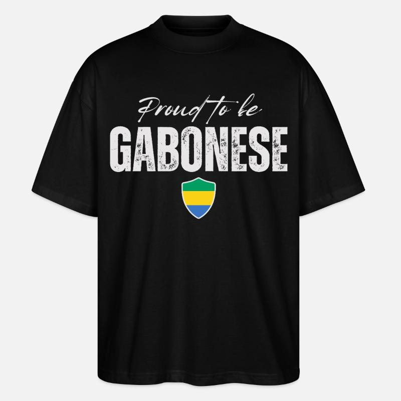 Gabuner stolz, Made in Gabon - Stanley/Stella Oversized Unisex Bio T-Shirt Blaster 2.0 - Schwarz
