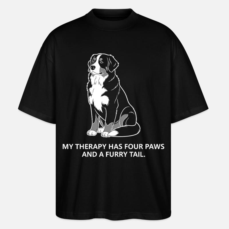 Mein Trainingspartner hat vier Pfoten - Stanley/Stella Oversized Unisex Bio T-Shirt Blaster 2.0 - Schwarz