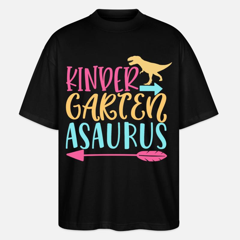 Kindergartenasaurus - Dinosaur Kindergarten - Stanley/Stella Oversized Unisex Bio T-Shirt Blaster 2.0 - Schwarz