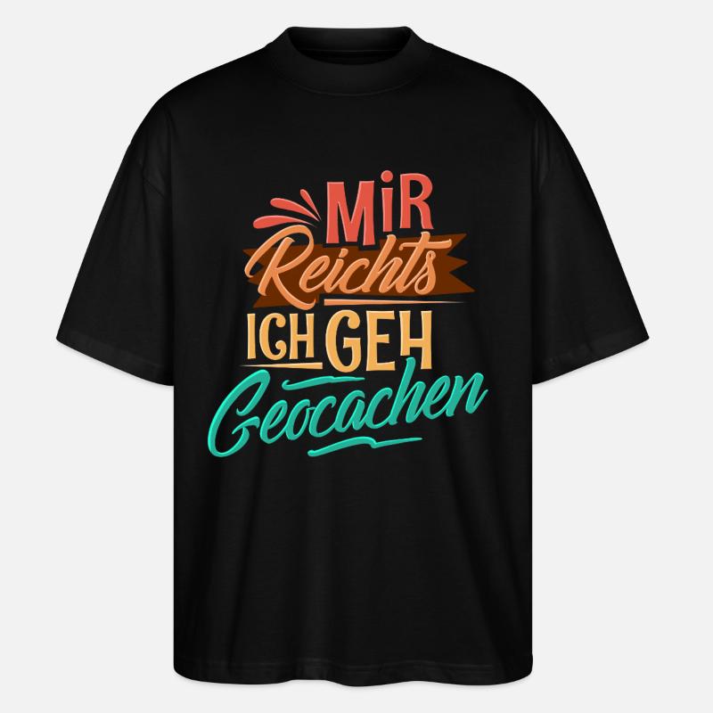 Geocaching - Stanley/Stella Oversized Unisex Bio T-Shirt Blaster 2.0 - Schwarz